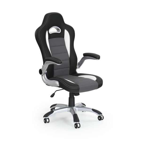 Fotel LOTUS gabinetowy czarno-popielaty - Halmar