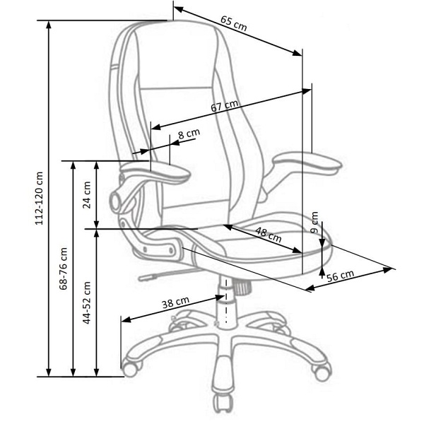 Fotel SATURN gabinetowy czarny - Halmar