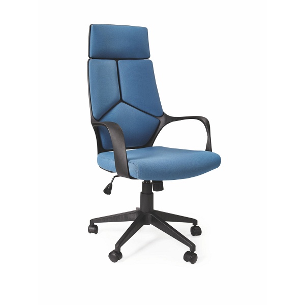 Fotel VOYAGER gabinetowy czarny / niebieski - Halmar