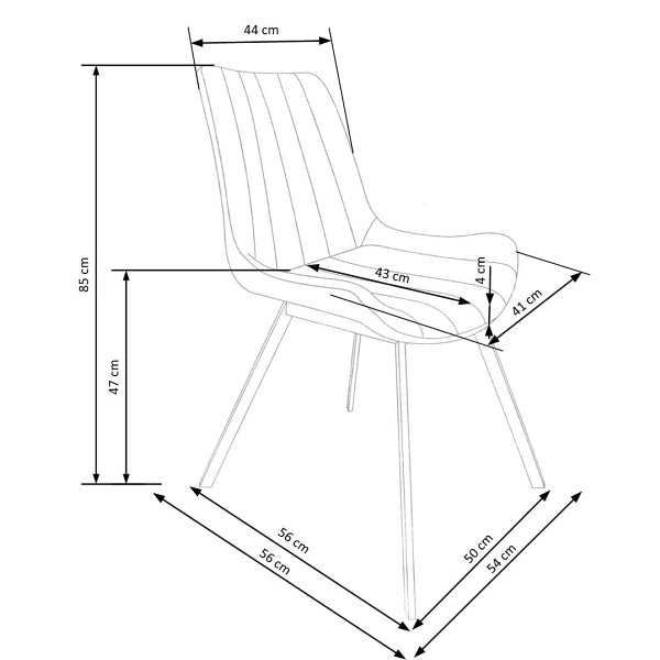 Krzesło K279 popielaty / czarny - Halmar
