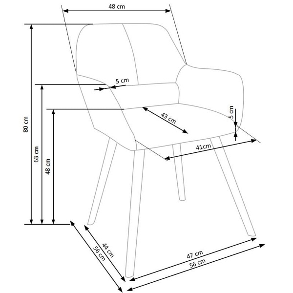 Krzesło K283 niebieskie - Halmar
