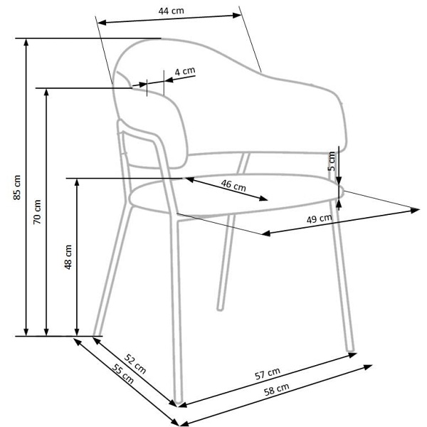 Krzesło K359 popiel - Halmar