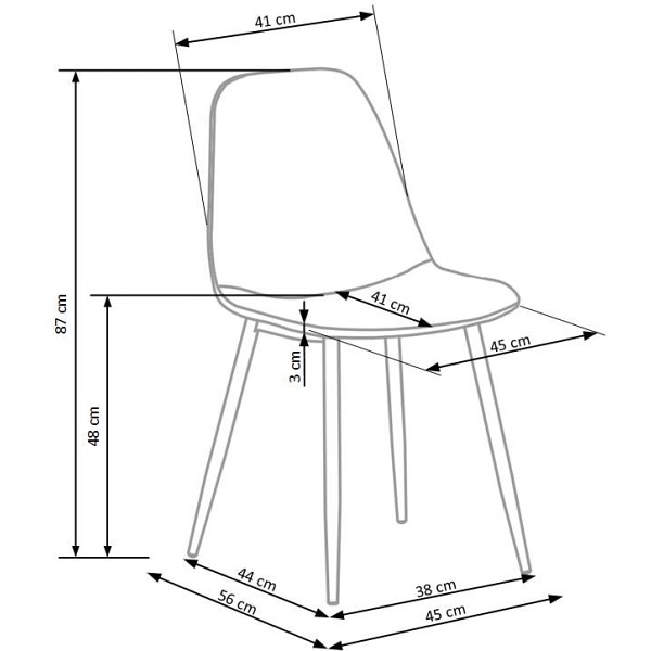 Krzesło K417 granatowy velvet - Halmar