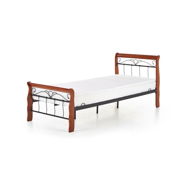 Łóżko VERONICA 90 cm czereśnia ant./czarny - Halmar