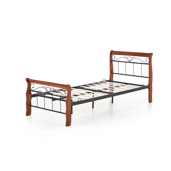 Łóżko VERONICA 90 cm czereśnia ant./czarny - Halmar