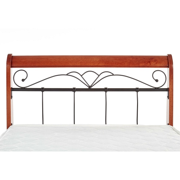 Łóżko VERONICA 90 cm czereśnia ant./czarny - Halmar