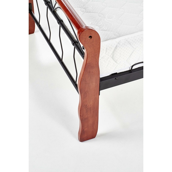 Łóżko VERONICA 90 cm czereśnia ant./czarny - Halmar