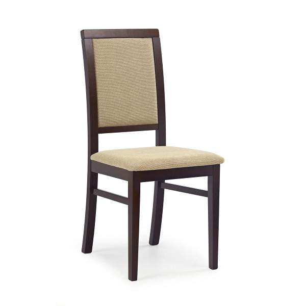 Krzesło SYLWEK1 ciemny orzech, tkanina / tap: Torent Beige - Halmar