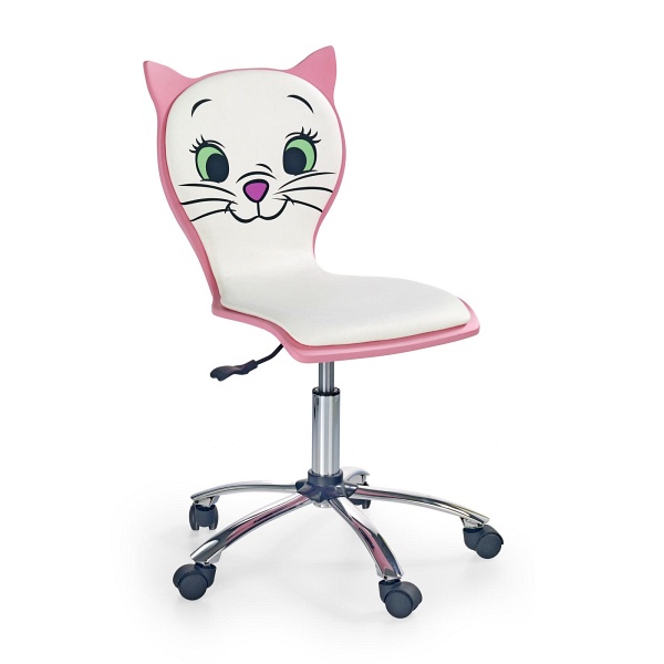 Fotel KITTY 2 młodzieżowy biało-różowy - Halmar