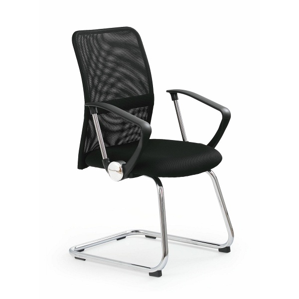 Fotel VIRE SKID pracowniczy czarny - Halmar