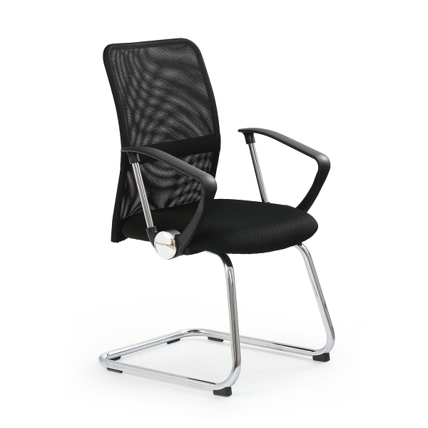 Fotel VIRE SKID pracowniczy czarny - Halmar