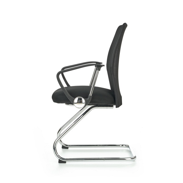 Fotel VIRE SKID pracowniczy czarny - Halmar
