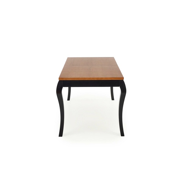 Stół WINDSOR rozkładany 160-240x90x76 cm kolor ciemny dąb/czarny - Halmar