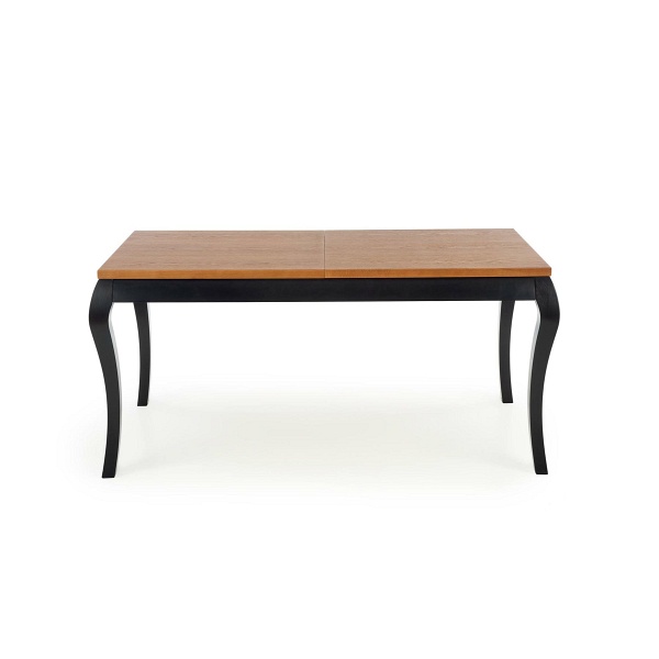 Stół WINDSOR rozkładany 160-240x90x76 cm kolor ciemny dąb/czarny - Halmar