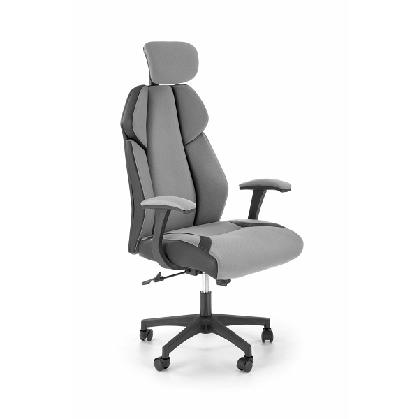 Fotel CHRONO gabinetowy popielato-czarny - Halmar