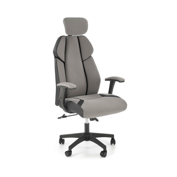 Fotel CHRONO gabinetowy popielato-czarny - Halmar