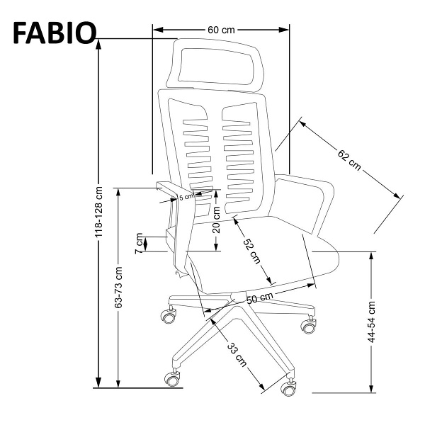 Fotel FABIO gabinetowy czarny - Halmar
