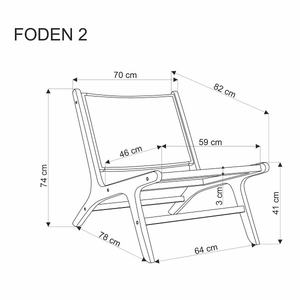 Fotel FODEN 2 wypoczynkowy, naturalny - Halmar