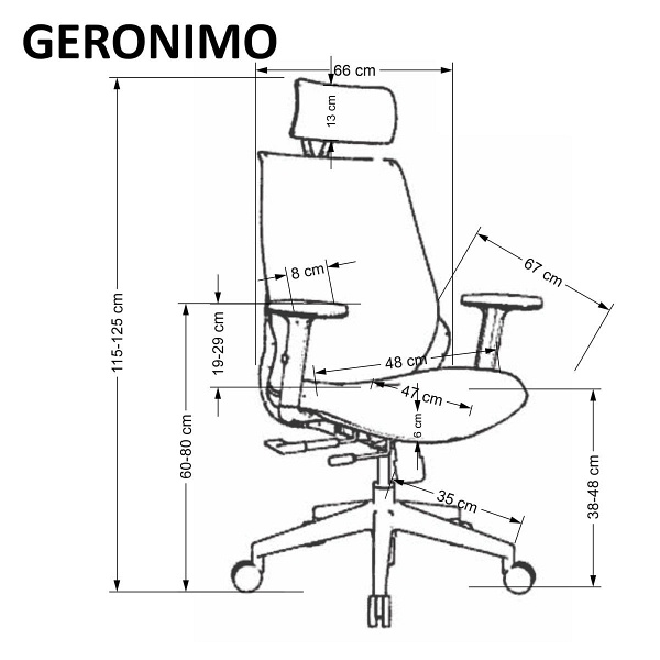 Fotel GERONIMO gabinetowy czarny - Halmar