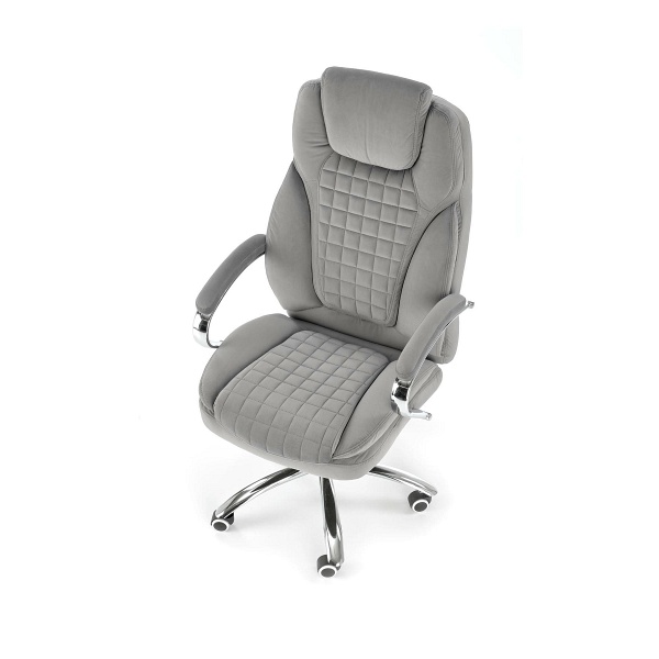 Fotel KING 2 gabinetowy, tkanina popielaty - Halmar
