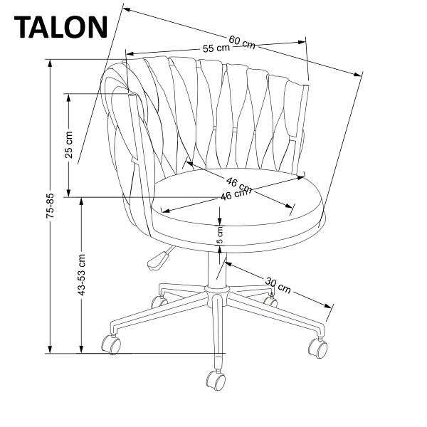 Fotel TALON gabinetowy jasny beżowy - Halmar