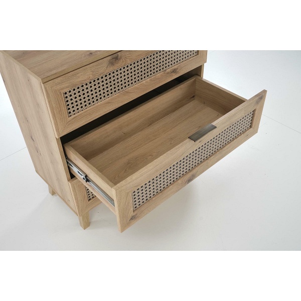 Komoda BORNEO KM-1 dąb artisan/czarny - Halmar