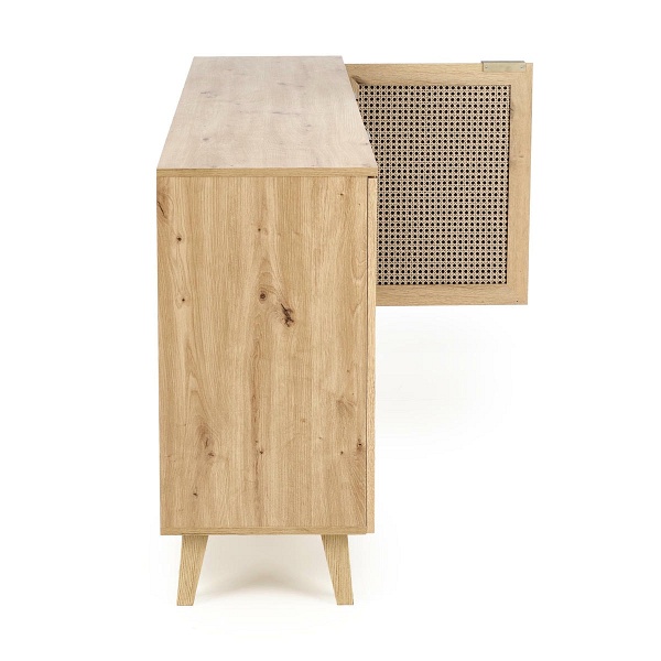 Komoda BORNEO KM-1 dąb artisan/czarny - Halmar