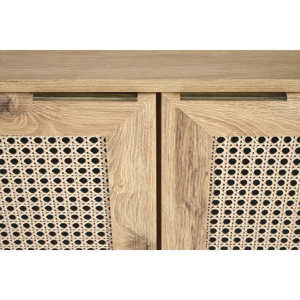 Komoda BORNEO KM-1 dąb artisan/czarny - Halmar