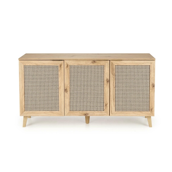 Komoda BORNEO KM-1 dąb artisan/czarny - Halmar