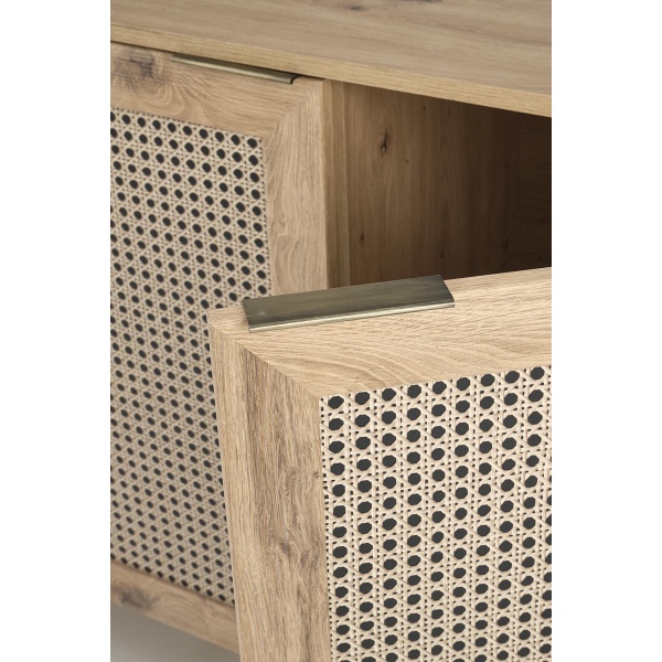 Komoda BORNEO KM-2 dąb artisan/czarny - Halmar