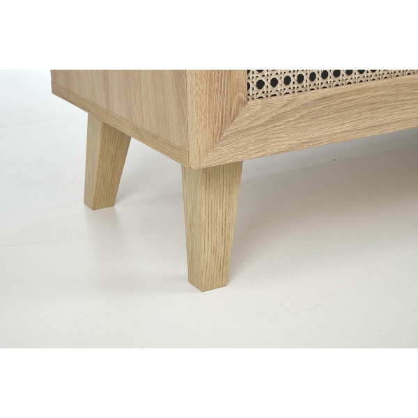Komoda BORNEO KM-2 dąb artisan/czarny - Halmar
