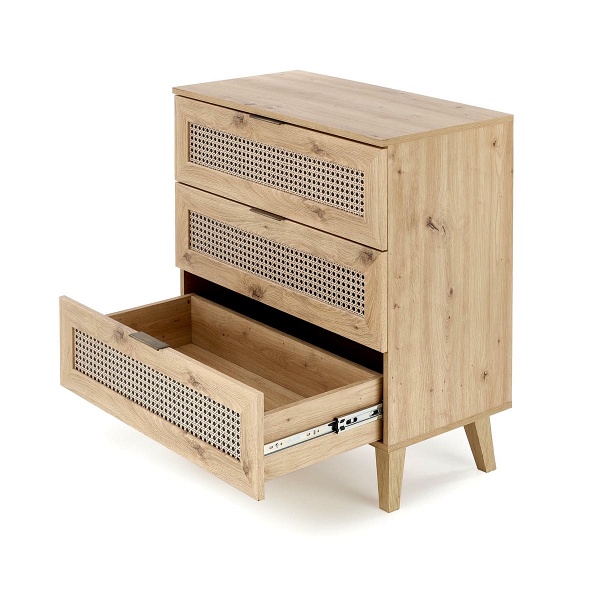 Komoda BORNEO KM-2 dąb artisan/czarny - Halmar