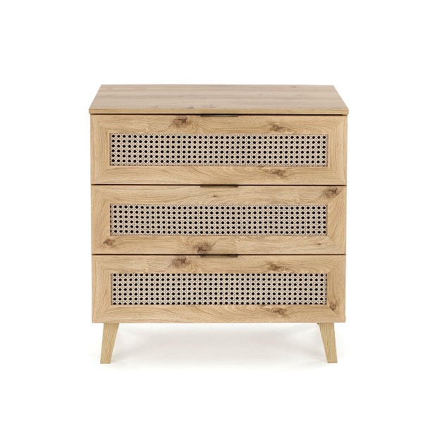 Komoda BORNEO KM-2 dąb artisan/czarny - Halmar