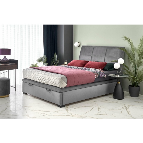 Łóżko CONTINENTAL 2 160 - popiel tap. Monolith 85 - Halmar