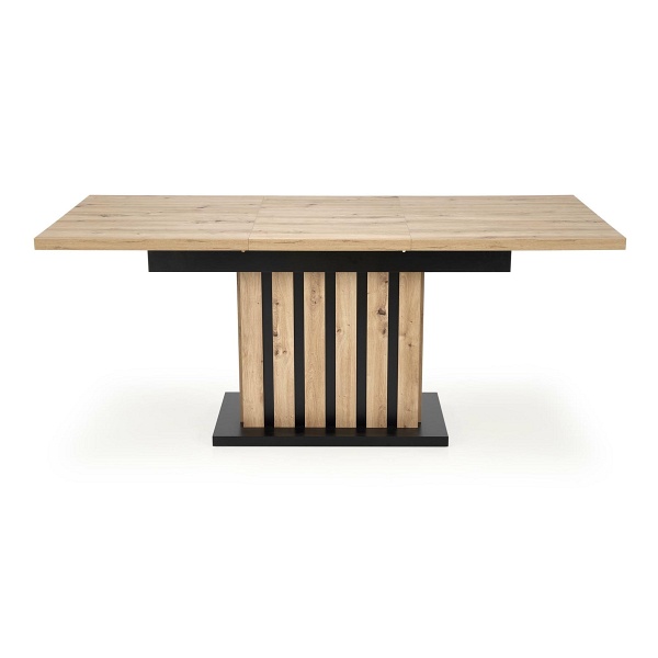 Stół LAMELLO rozkładany 130-180/80 cm dąb artisan/czarny - Halmar