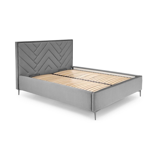 Łóżko MODULO W1 160 - wezgłowie popiel tap. Monolith 85 - Halmar