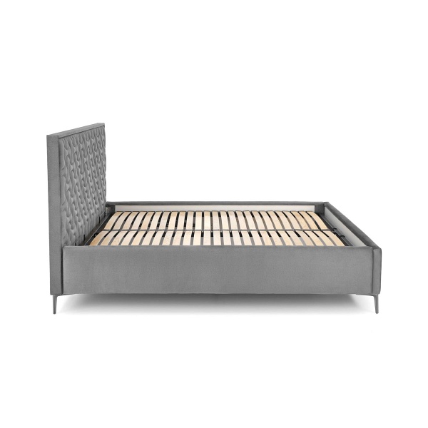 Łóżko MODULO W2 160 - wezgłowie popiel tap. Monolith 85 - Halmar