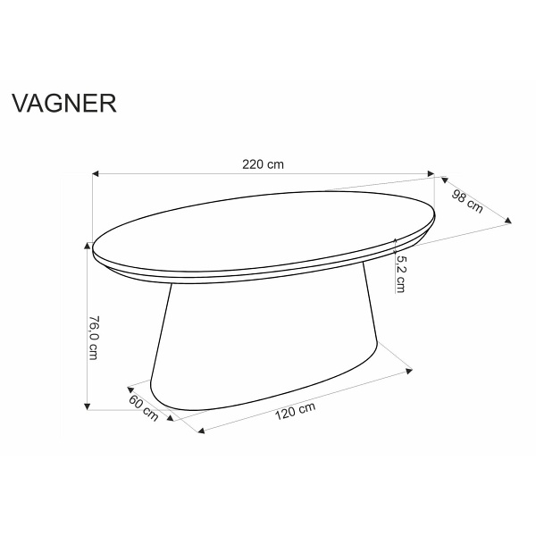 Stół VAGNER orzechowy - Halmar