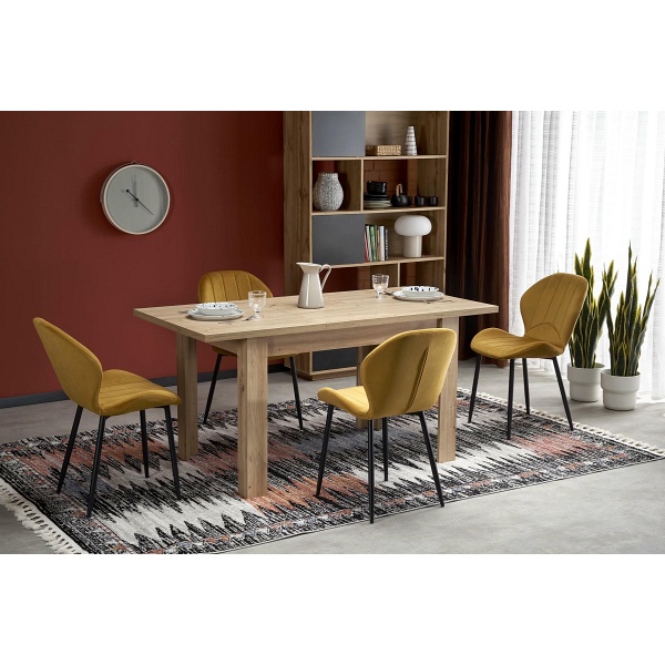 Stół BAGIO rozkładany 120-160/80 cm dąb artisan/dąb artisan - Halmar