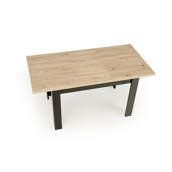 Stół BAGIO rozkładany 120-160/80 cm dąb artisan/czarny - Halmar