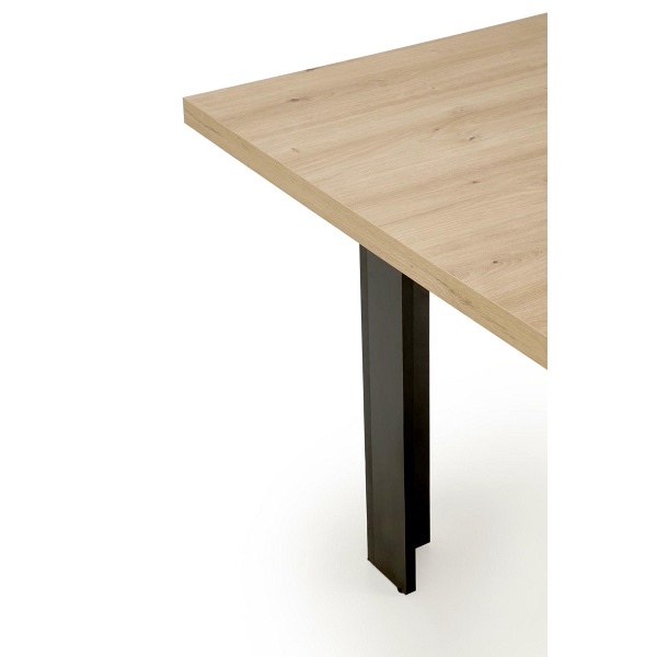Stół BAGIO rozkładany 120-160/80 cm dąb artisan/czarny - Halmar