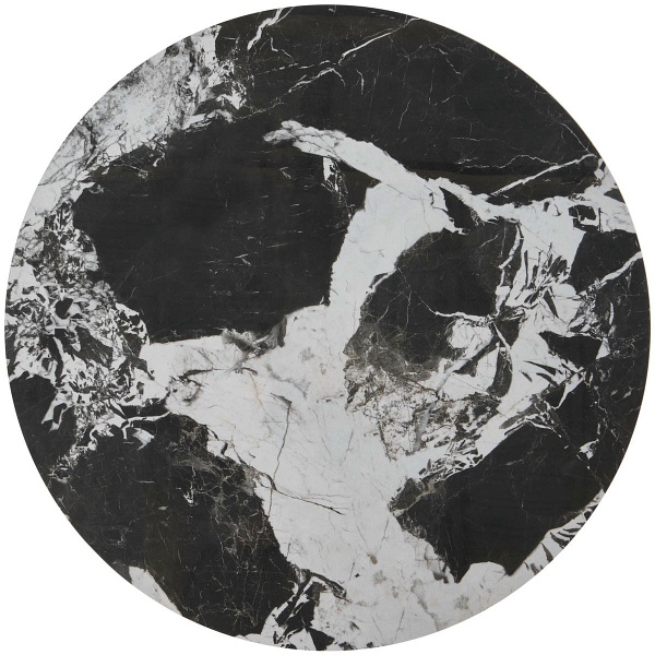 ALEXANDRA zestaw 2 ław, czarny marmur / czarny - Halmar