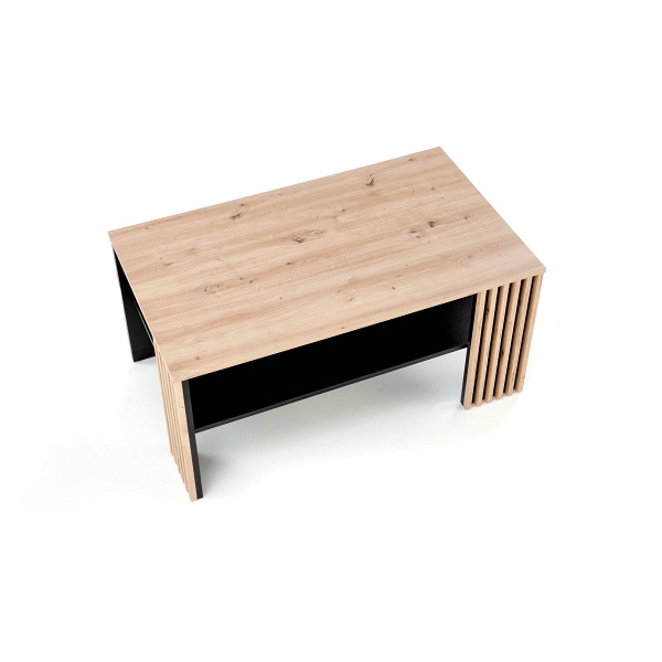Ława FEMINA dąb artisan/czarny - Halmar