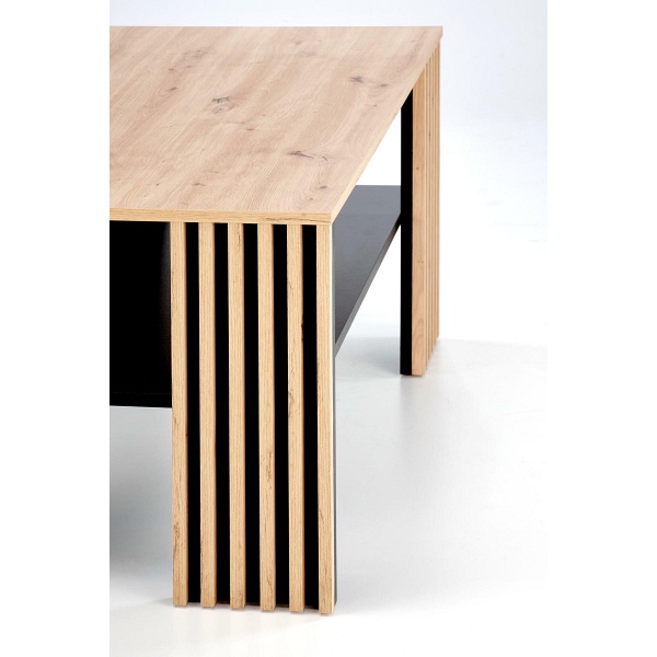 Ława FEMINA dąb artisan/czarny - Halmar