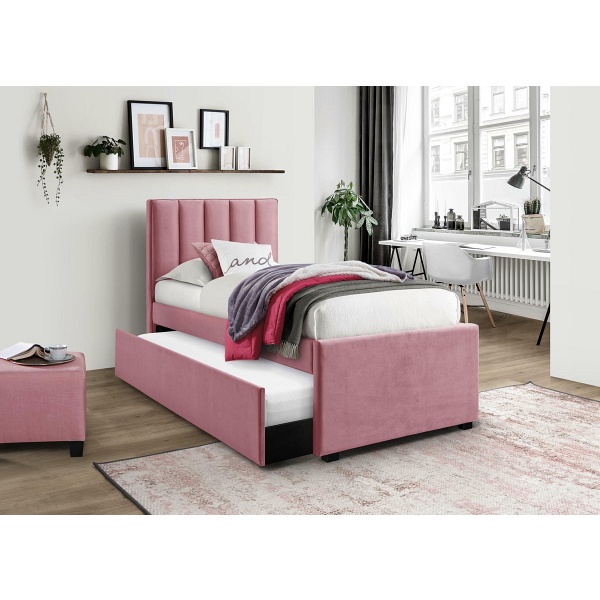 Łóżko RUSSO 90 cm różowy - Halmar