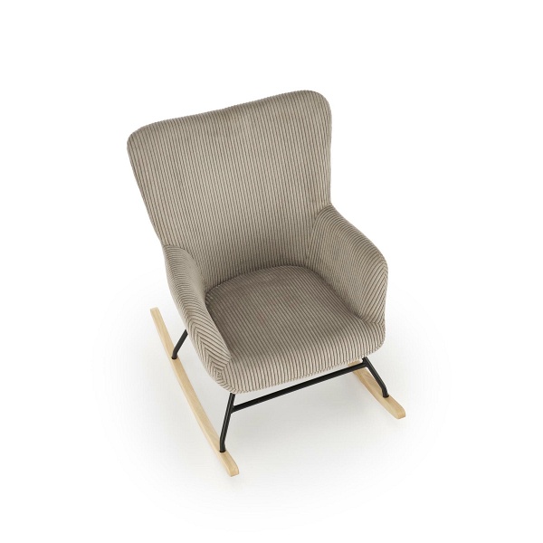 Fotel BELMIRO wypoczynkowy z funkcją kołyski, popielaty - Halmar