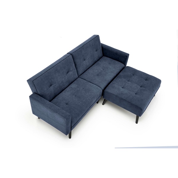 Sofa CORNELIUS rozkładana z funkcją narożnika niebieska - Halmar
