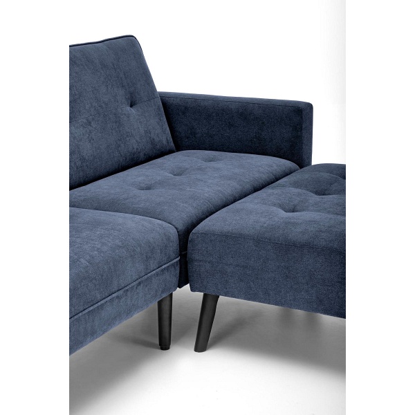 Sofa CORNELIUS rozkładana z funkcją narożnika niebieska - Halmar