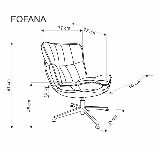 Fotel FOFANA wypoczynkowy kremowy - Halmar