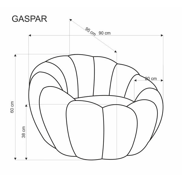 Fotel GASPAR wypoczynkowy kremowy - Halmar